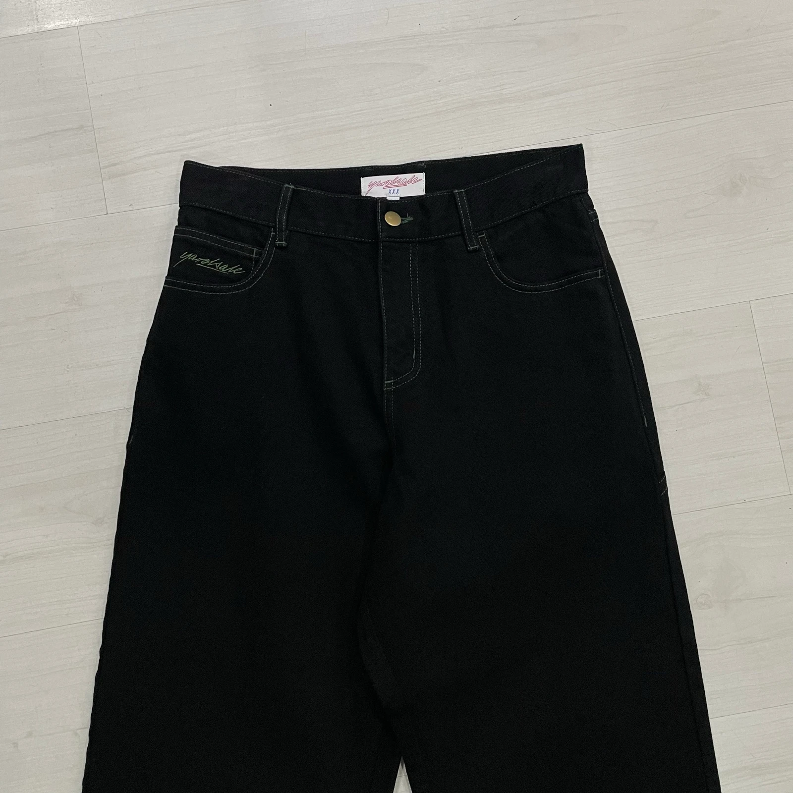 Calça Yardsale Phantasy Denim Jeans (Preto/Verde) – photo 4